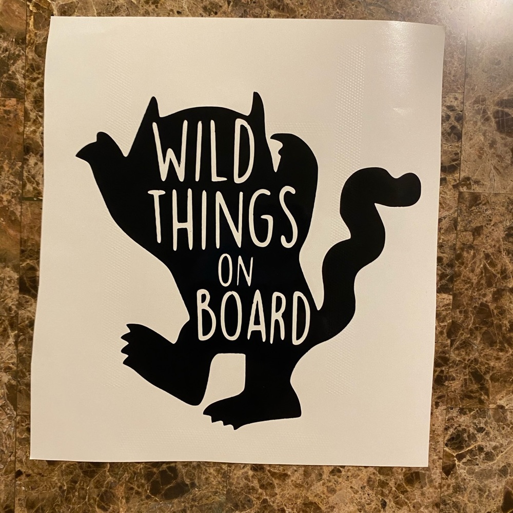 Wild Things vinyl decal